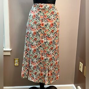 Y2K Notations Floral Poppy Maxi Skirt Size Petite Large